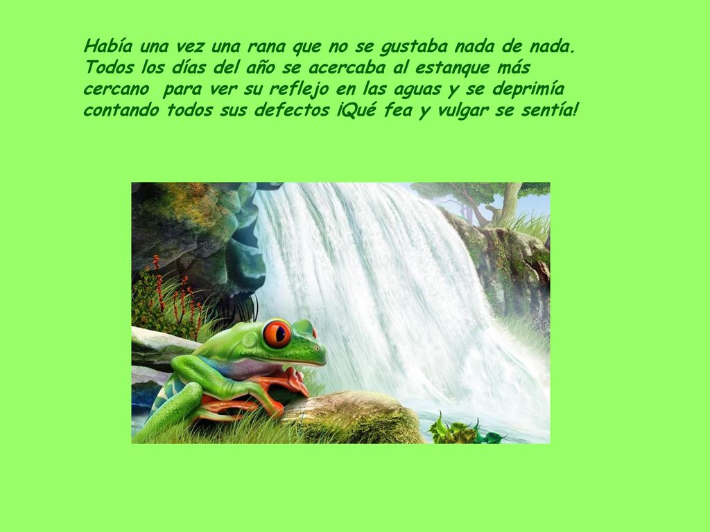 Había una vez una rana que no se gustaba nada de nada