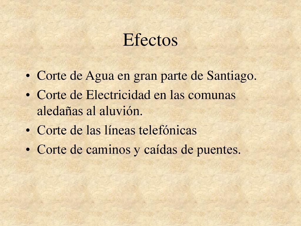Efectos Corte de Agua en gran parte de Santiago.