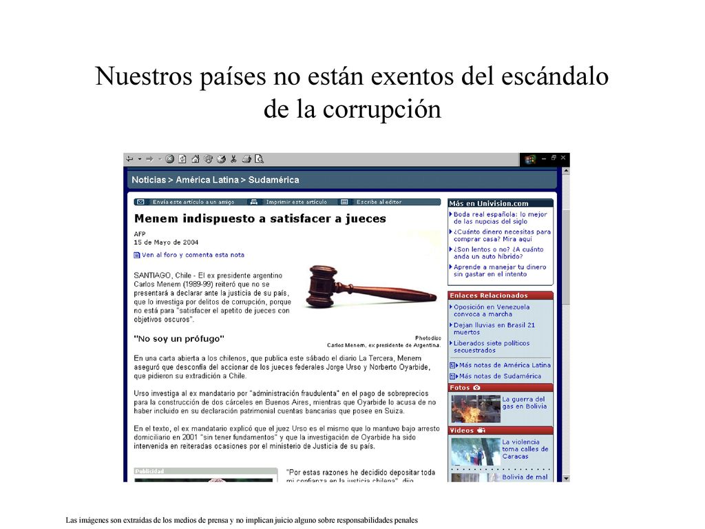 Nuestros países no están exentos del escándalo de la corrupción