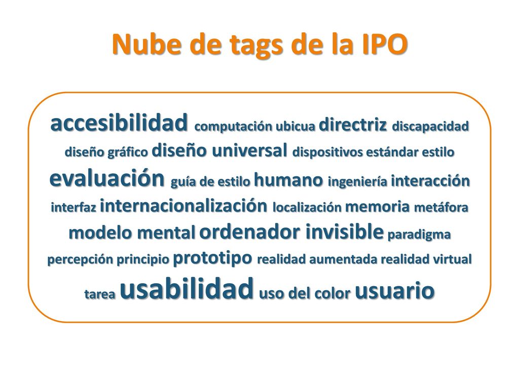 Nube de tags de la IPO