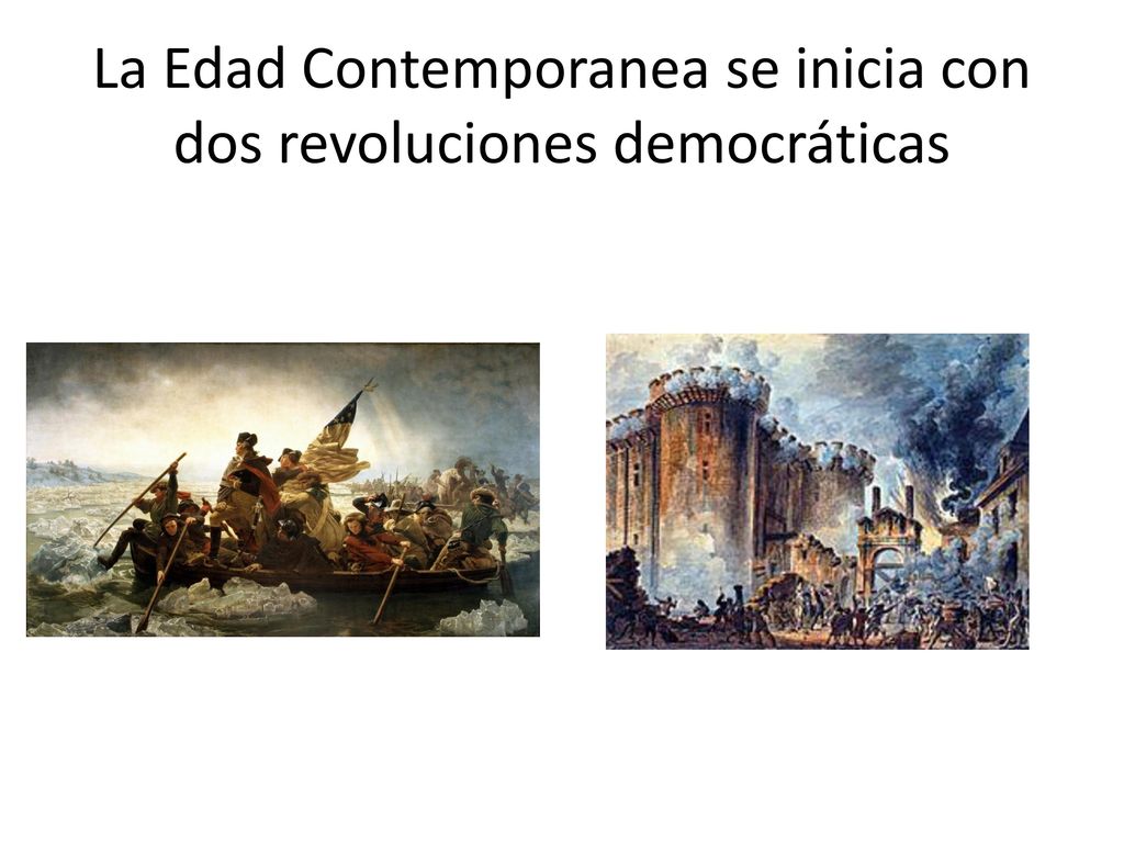 La Edad Contemporanea se inicia con dos revoluciones democráticas