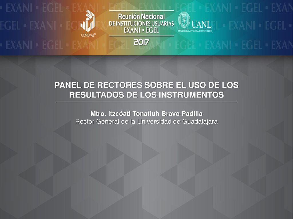 Panel de rectores sobre el uso de los resultados de los instrumentos