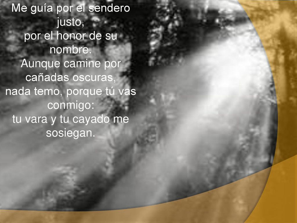 Me guía por el sendero justo, por el honor de su nombre