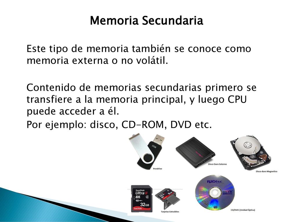 La Memoria Memoria de la computadora es el espacio de almacenamiento en la  computadora donde datos va a ser procesada y se almacenan las  instrucciones. - ppt descargar