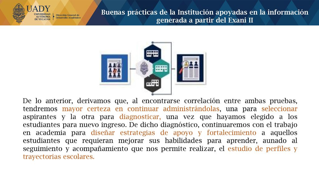 Buenas prácticas de la Institución apoyadas en la información generada a partir del Exani II