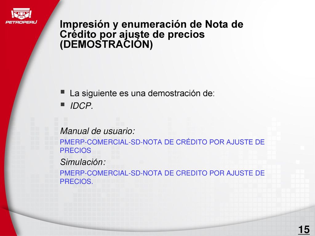 Impresión y enumeración de Nota de Crédito por ajuste de precios (DEMOSTRACIÓN)