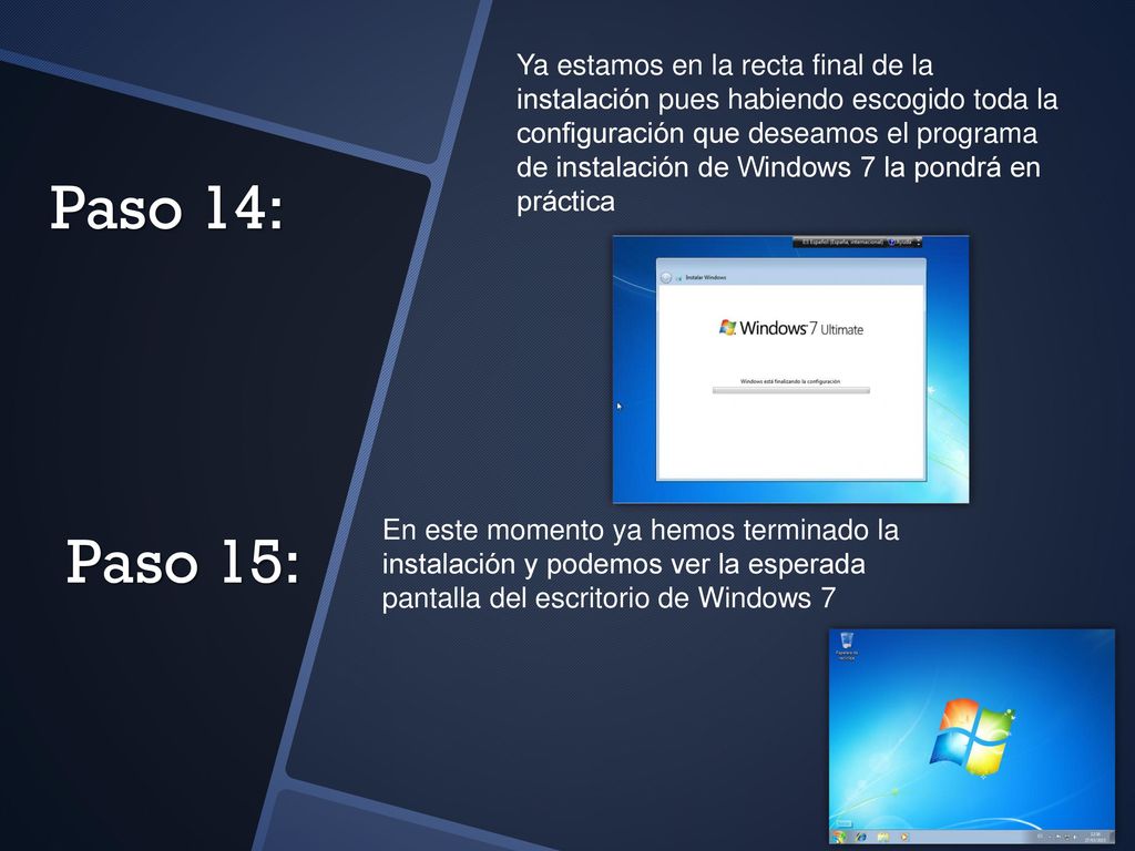 Ya estamos en la recta final de la instalación pues habiendo escogido toda la configuración que deseamos el programa de instalación de Windows 7 la pondrá en práctica