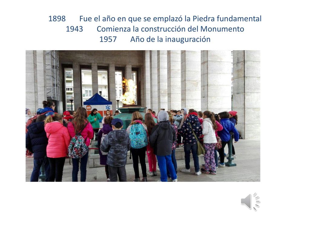 1898. Fue el año en que se emplazó la Piedra fundamental 1943