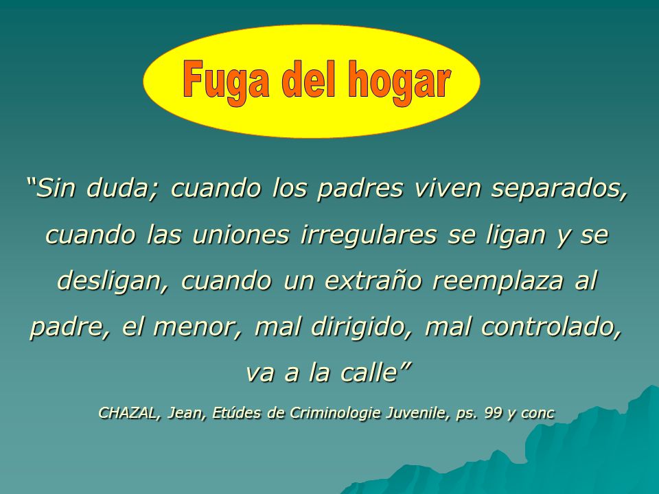 Fuga del hogar Sin duda; cuando los padres viven separados,