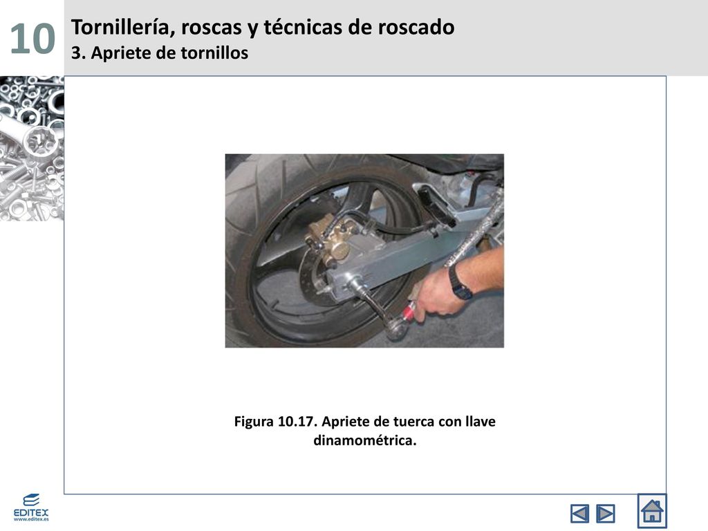 Tornillería, roscas y técnicas de roscado 3. Apriete de tornillos