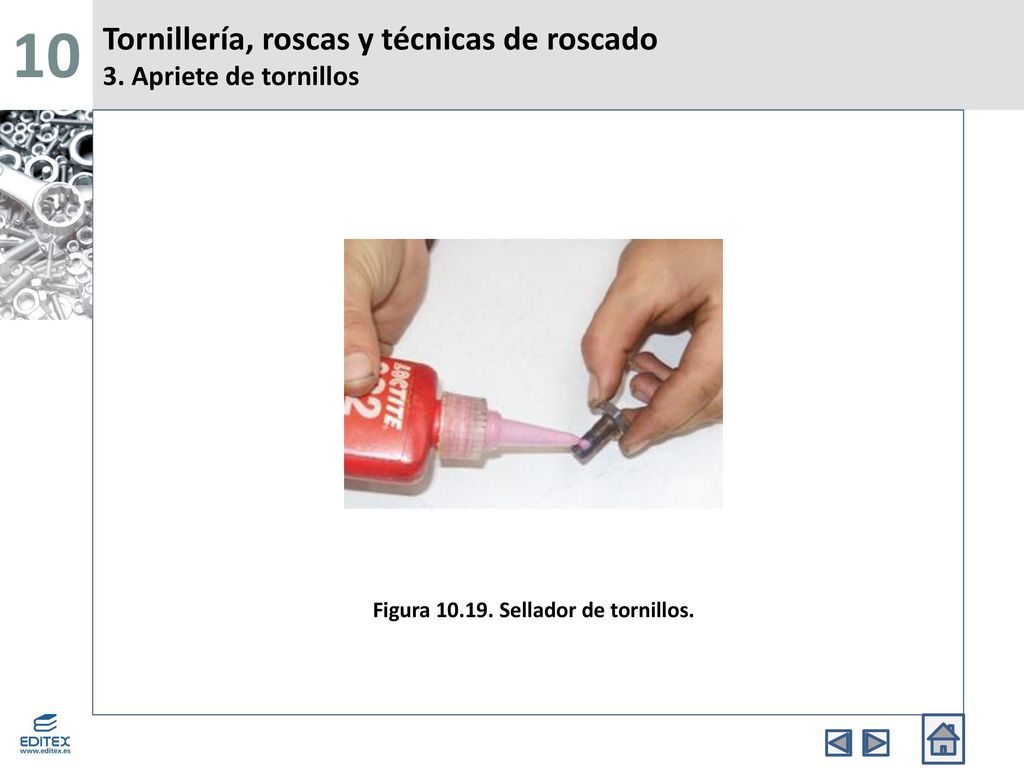 Tornillería, roscas y técnicas de roscado 3. Apriete de tornillos