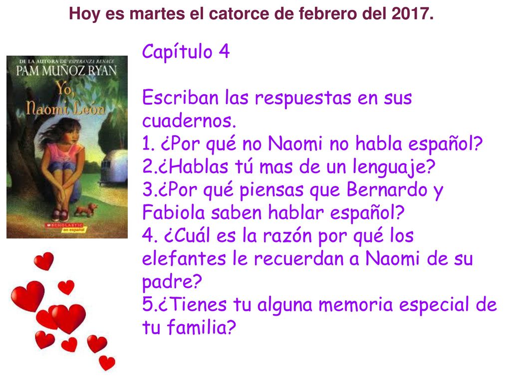 Hoy es martes el catorce de febrero del 2017.