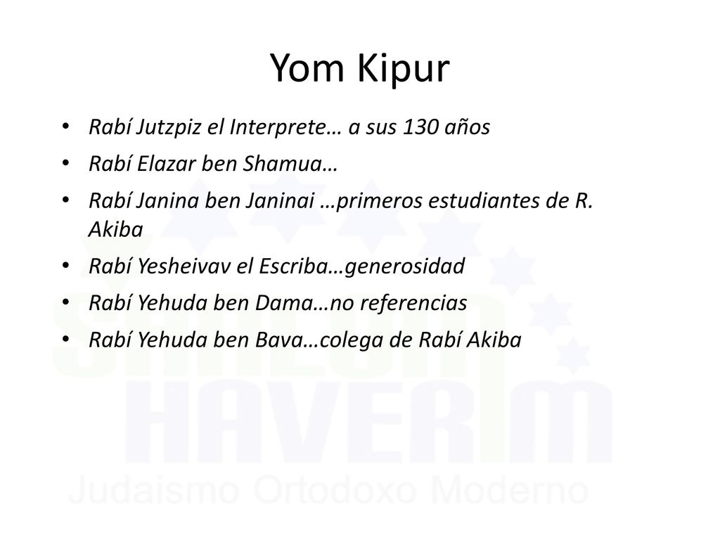 Yom Kipur Rabí Jutzpiz el Interprete… a sus 130 años