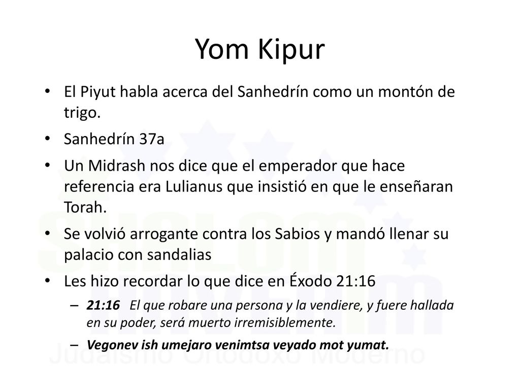 Yom Kipur El Piyut habla acerca del Sanhedrín como un montón de trigo.