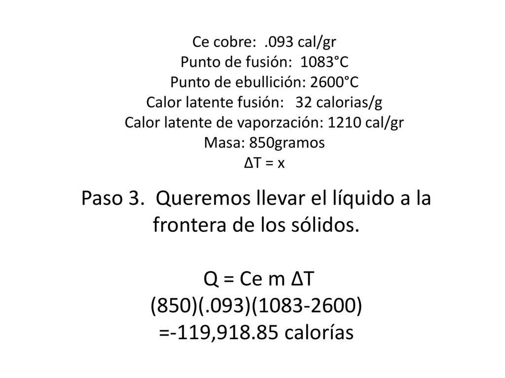Paso 3. Queremos llevar el líquido a la frontera de los sólidos.