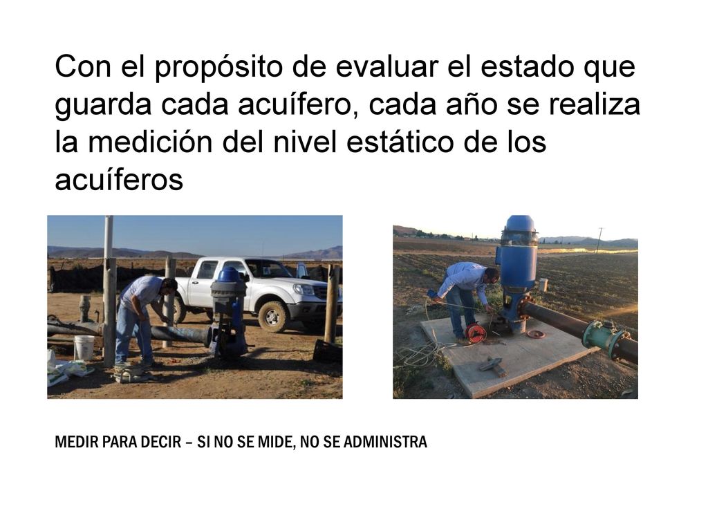 Con el propósito de evaluar el estado que guarda cada acuífero, cada año se realiza la medición del nivel estático de los acuíferos
