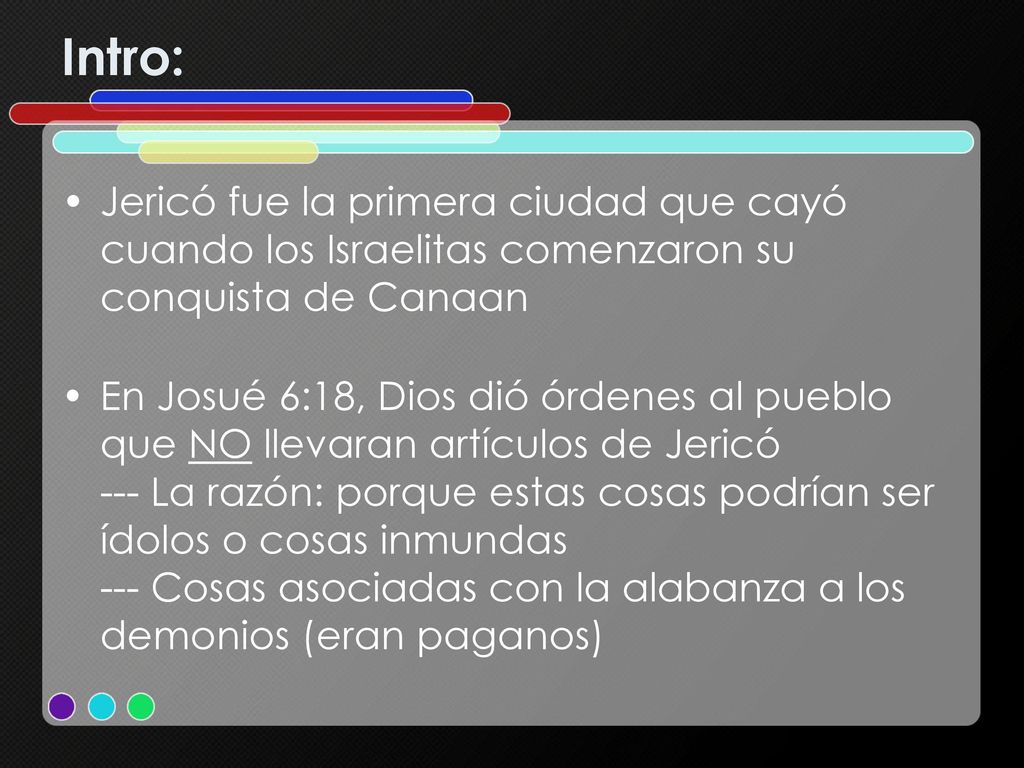 Intro: Jericó fue la primera ciudad que cayó cuando los Israelitas comenzaron su conquista de Canaan.