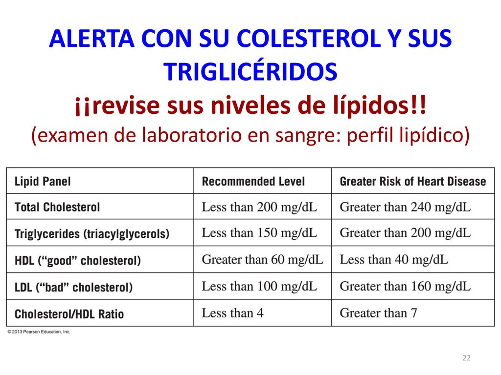 ALERTA CON SU COLESTEROL Y SUS TRIGLICÉRIDOS ¡¡revise sus niveles de lípidos!.