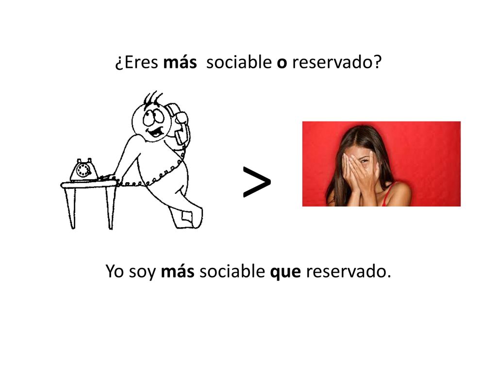 ¿Eres más sociable o reservado Yo soy más sociable que reservado.