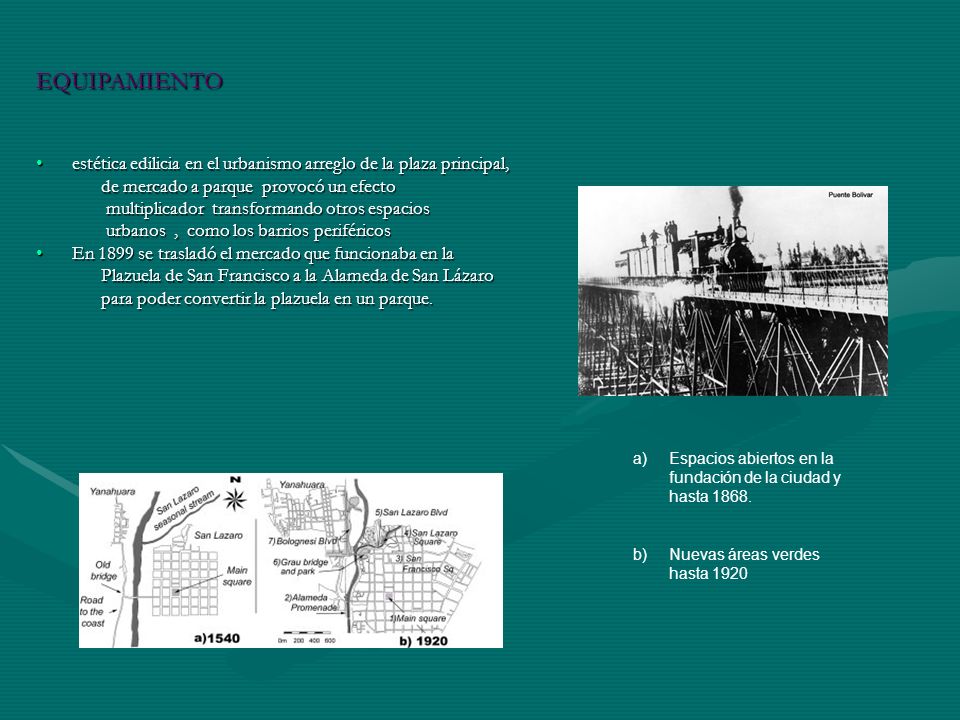 EQUIPAMIENTO estética edilicia en el urbanismo arreglo de la plaza principal, de mercado a parque provocó un efecto.