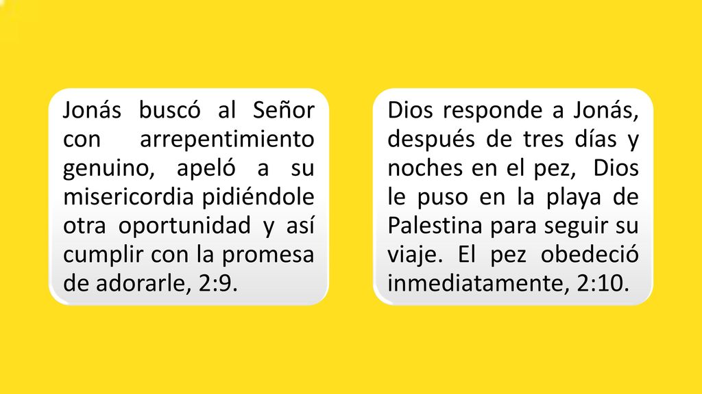 Jonás buscó al Señor con arrepentimiento genuino, apeló a su misericordia pidiéndole otra oportunidad y así cumplir con la promesa de adorarle, 2:9.