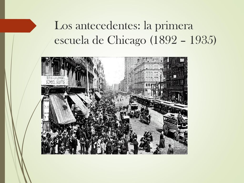 Los antecedentes: la primera escuela de Chicago (1892 – 1935)