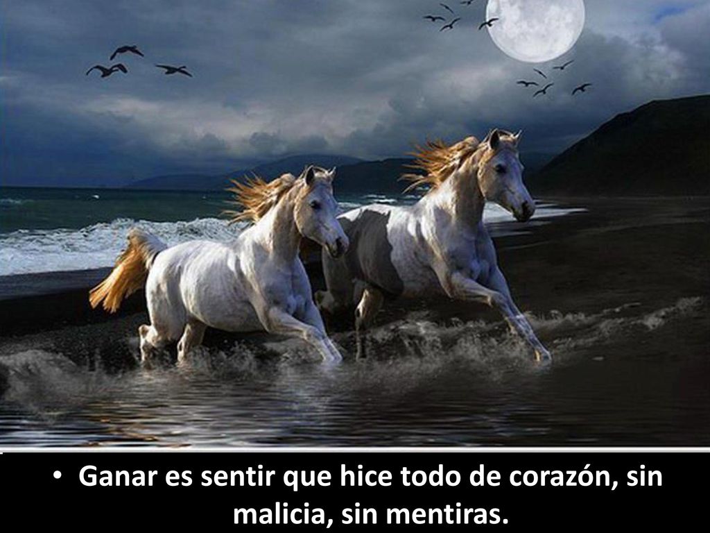 Ganar es sentir que hice todo de corazón, sin malicia, sin mentiras.