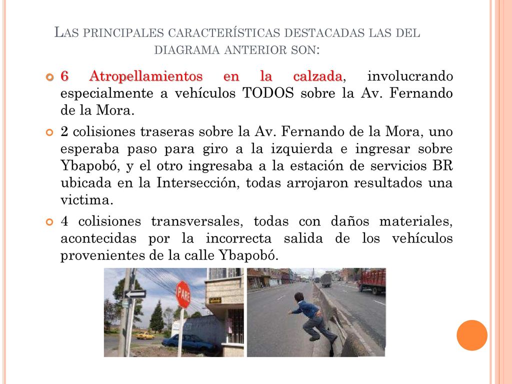 Las principales características destacadas las del diagrama anterior son: