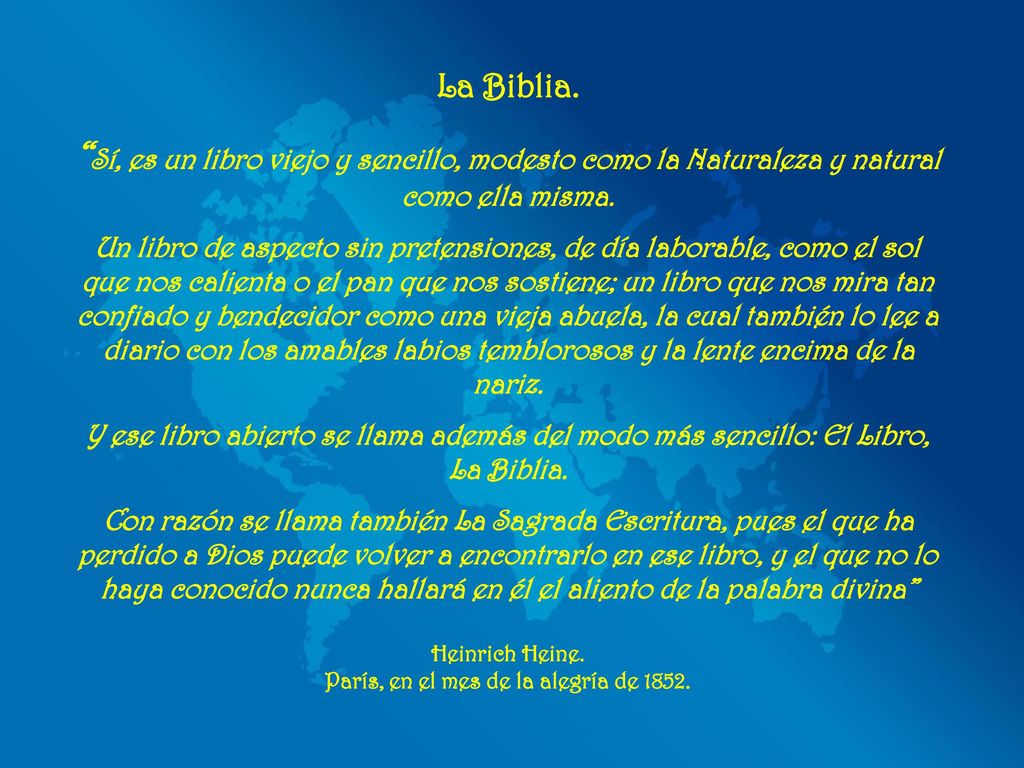 Heinrich Heine. París, en el mes de la alegría de 1852.