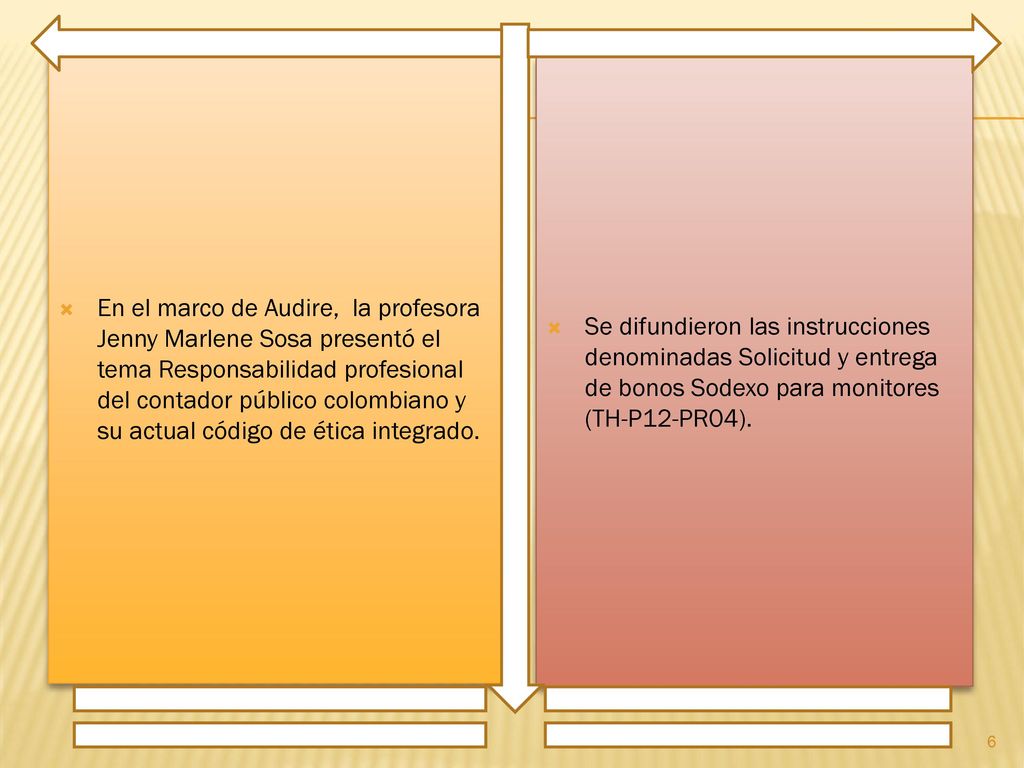 En el marco de Audire, la profesora Jenny Marlene Sosa presentó el tema Responsabilidad profesional del contador público colombiano y su actual código de ética integrado.