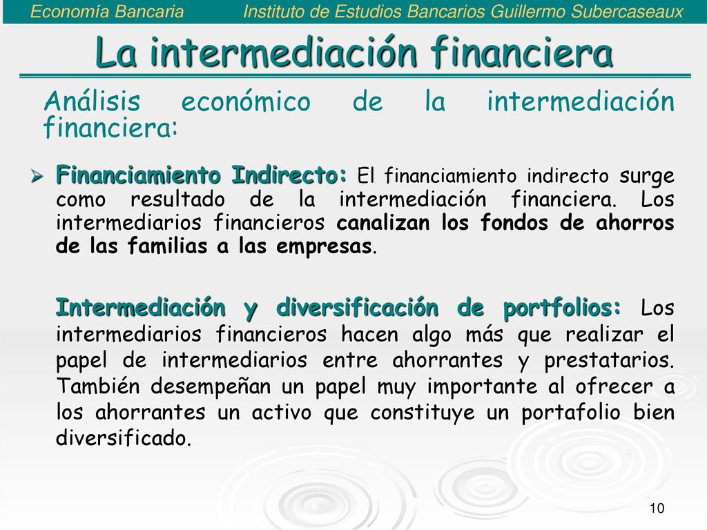 Intermediación financiera - ppt descargar