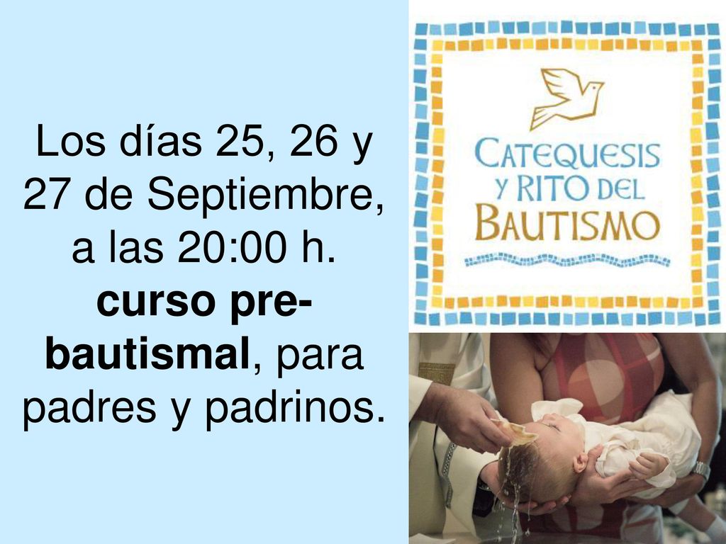 Los días 25, 26 y 27 de Septiembre, a las 20:00 h