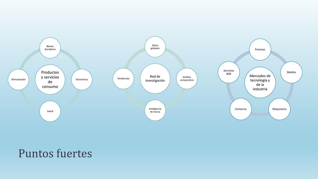 Puntos fuertes Productos y servicios de consumo
