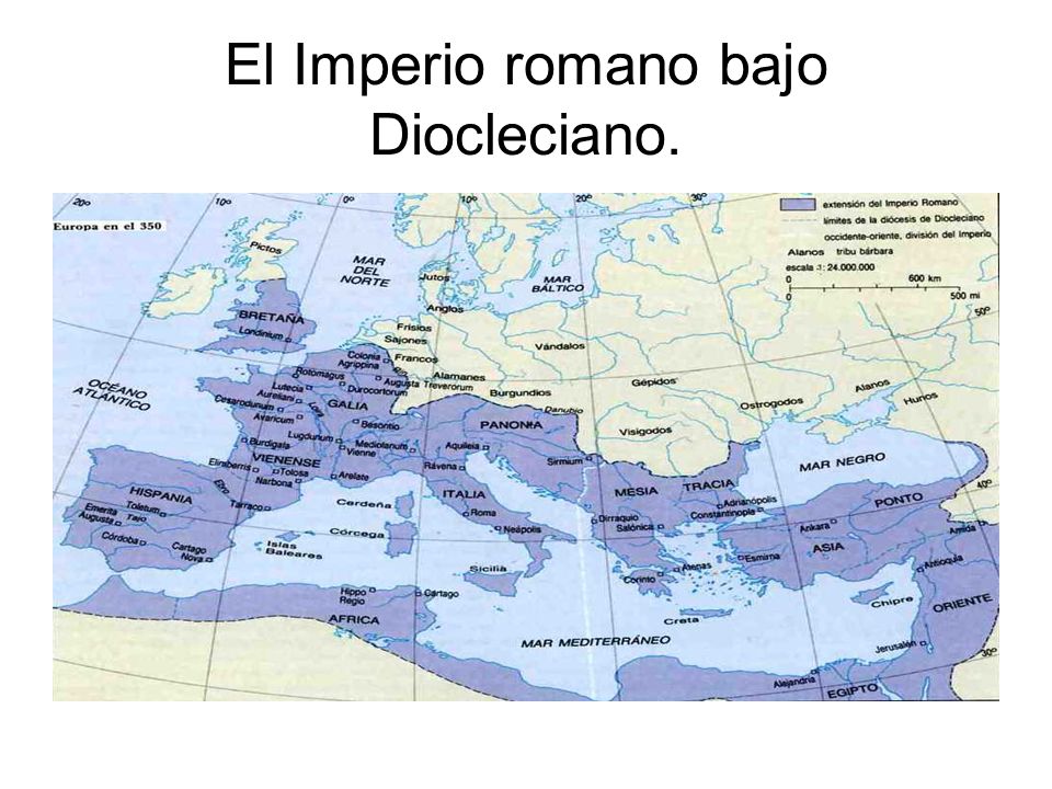 El Imperio romano bajo Diocleciano.