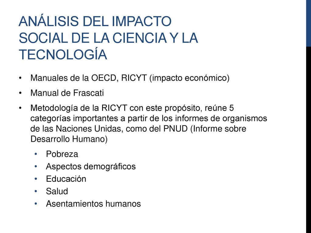 Análisis del Impacto social de la ciencia y la tecnología