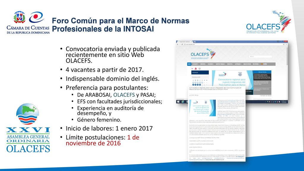 Foro Común para el Marco de Normas Profesionales de la INTOSAI