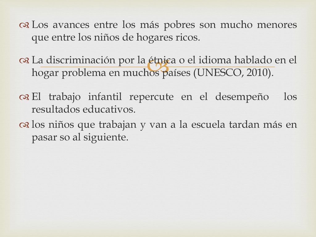 Los avances entre los más pobres son mucho menores que entre los niños de hogares ricos.
