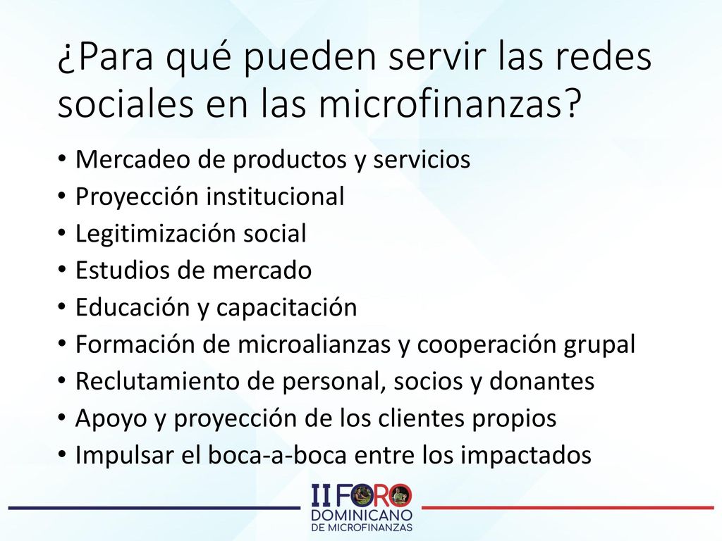 ¿Para qué pueden servir las redes sociales en las microfinanzas