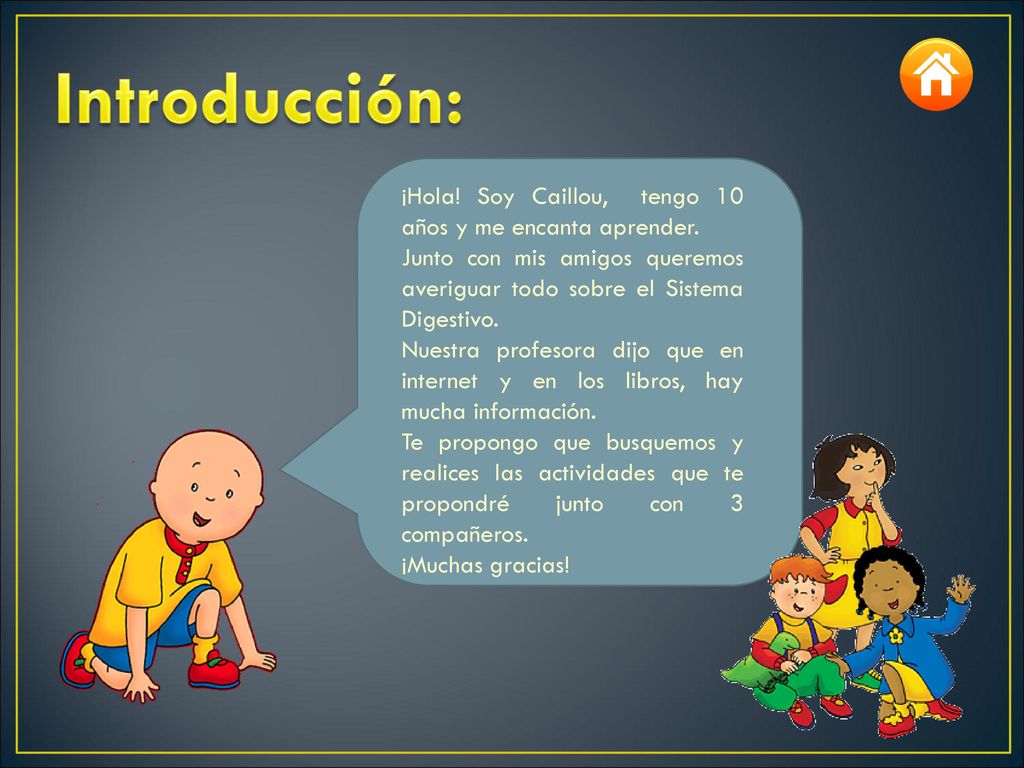 Introducción: ¡Hola! Soy Caillou, tengo 10 años y me encanta aprender.