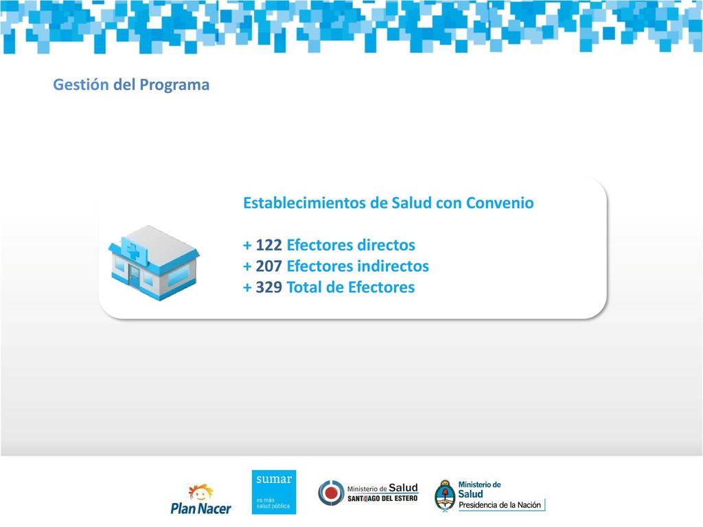 Gestión del Programa Establecimientos de Salud con Convenio Efectores directos Efectores indirectos.