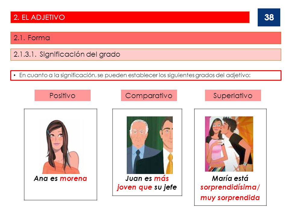 Juan es más joven que su jefe María está sorprendidísima/
