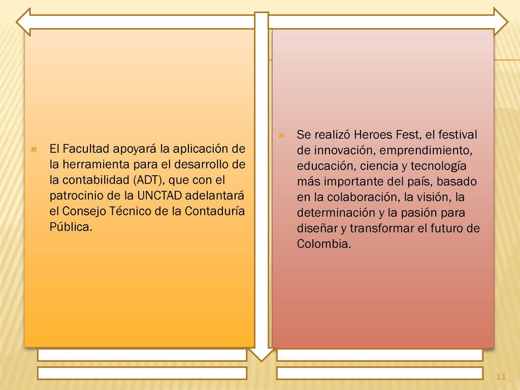 El Facultad apoyará la aplicación de la herramienta para el desarrollo de la contabilidad (ADT), que con el patrocinio de la UNCTAD adelantará el Consejo Técnico de la Contaduría Pública.