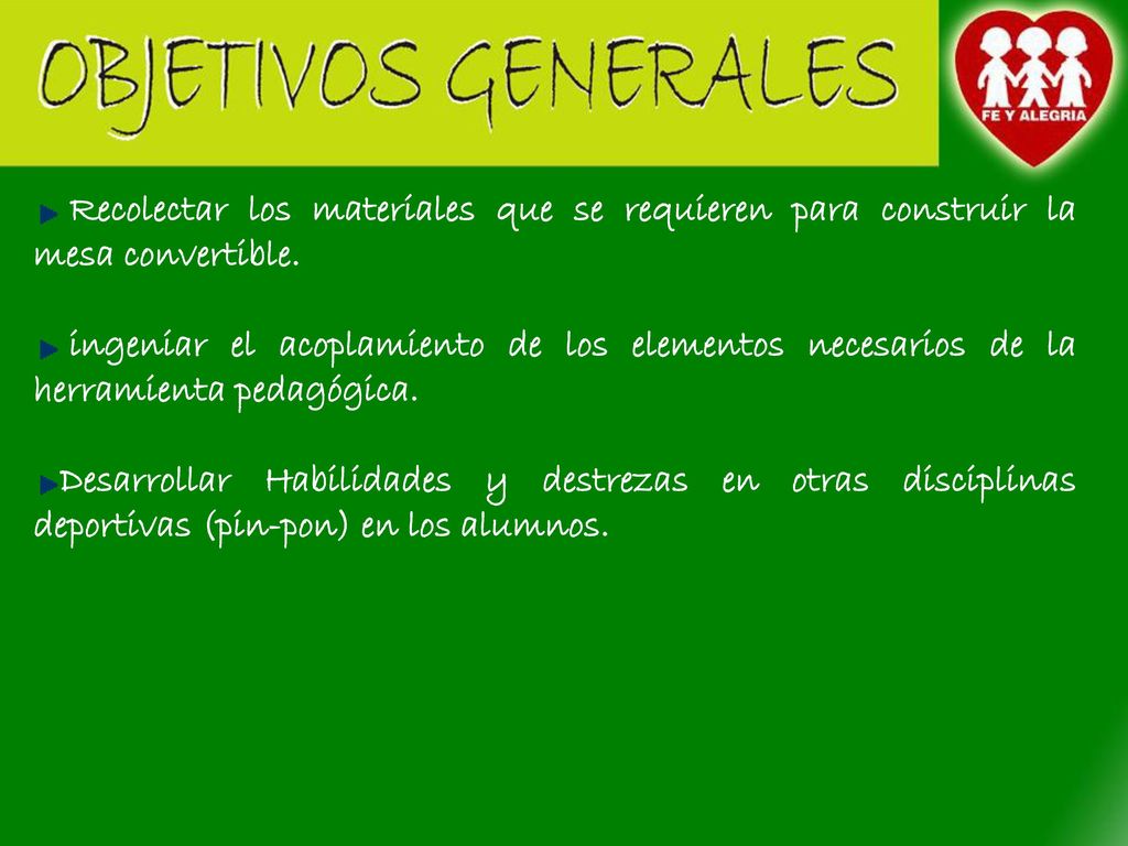 Recolectar los materiales que se requieren para construir la mesa convertible.