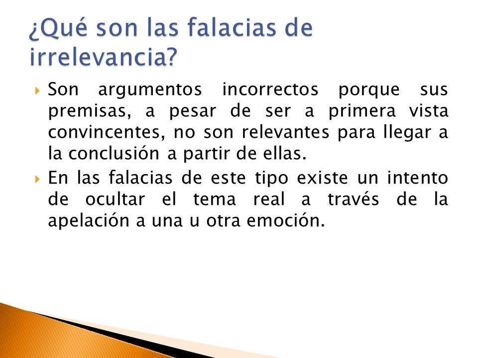 ¿Qué son las falacias de irrelevancia