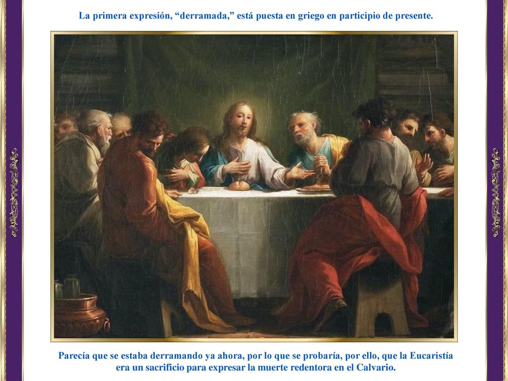 era un sacrificio para expresar la muerte redentora en el Calvario.