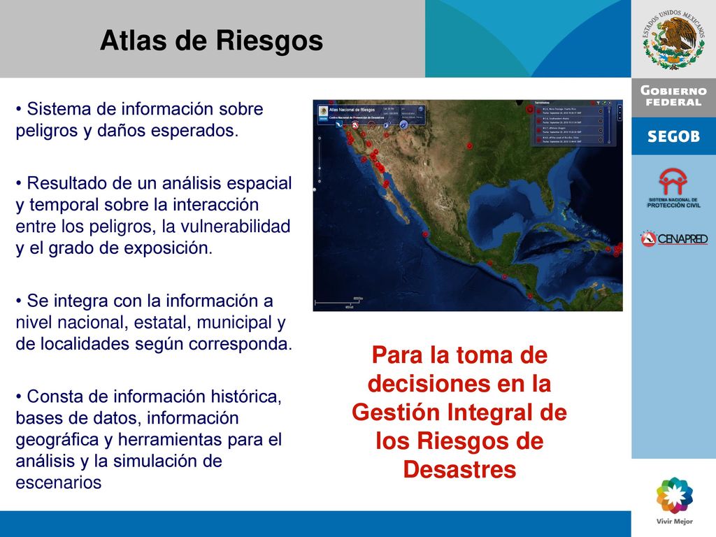 Atlas de Riesgos Sistema de información sobre peligros y daños esperados.