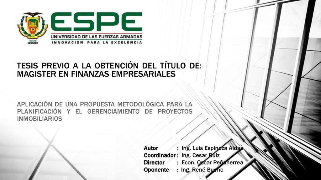 TESIS PREVIO A LA OBTENCIÓN DEL TÍTULO DE: MAGISTER EN FINANZAS EMPRESARIALES