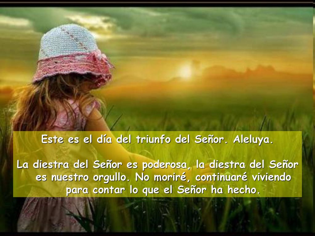 Este es el día del triunfo del Señor. Aleluya.