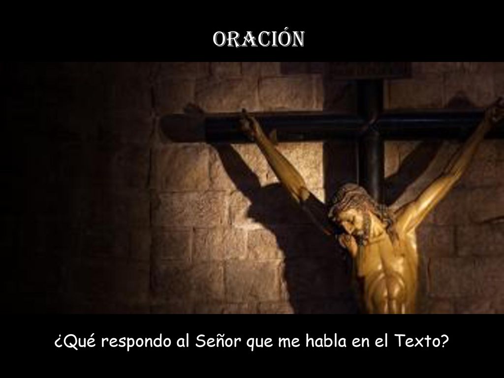 ¿Qué respondo al Señor que me habla en el Texto