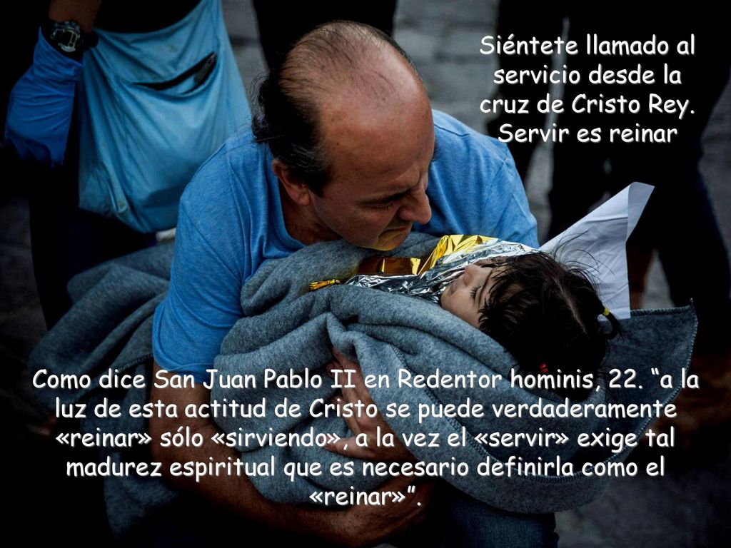 Siéntete llamado al servicio desde la cruz de Cristo Rey